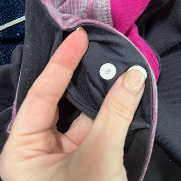 Lululemon Gray & Purple Groove Flare Leg Pants Size 8 - Picture 2 of 5